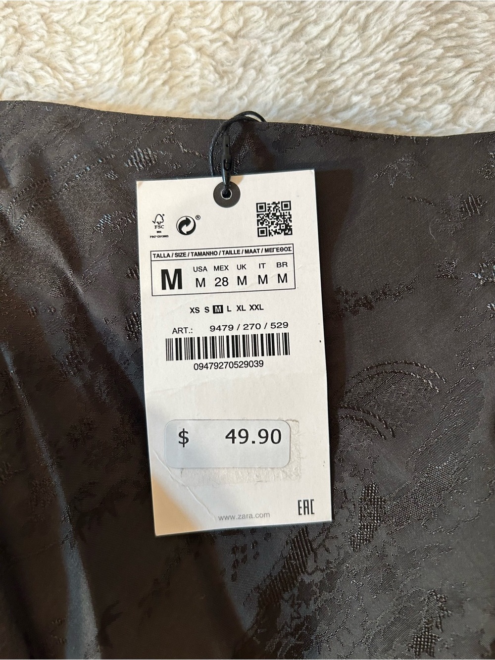 Zara Chocolate Brown Satin Slip Maxi Dress - Picture 2 of 6